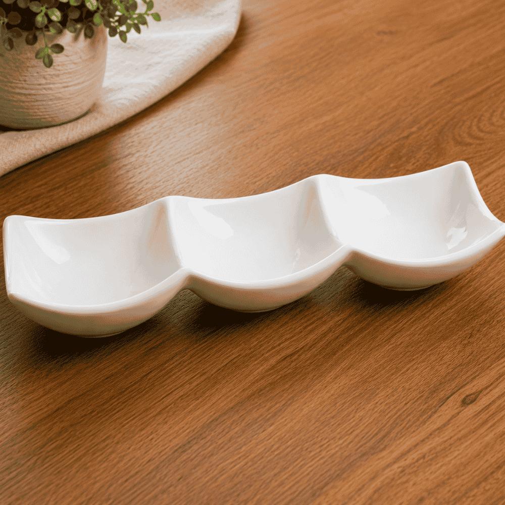 Petisqueira Blanc com 3 Divisórias New Bone FullFit
