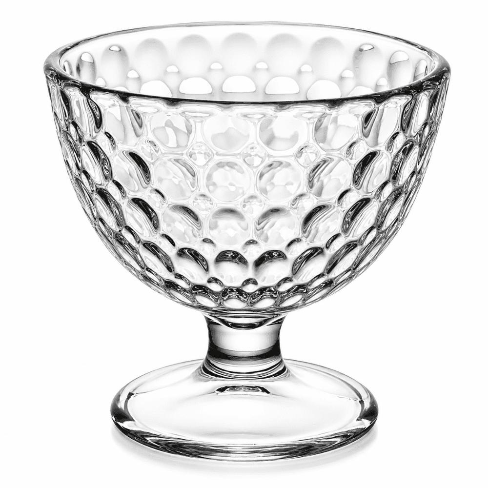 Taça para Sobremesa de Vidro Bolhas 300ml Coliseu