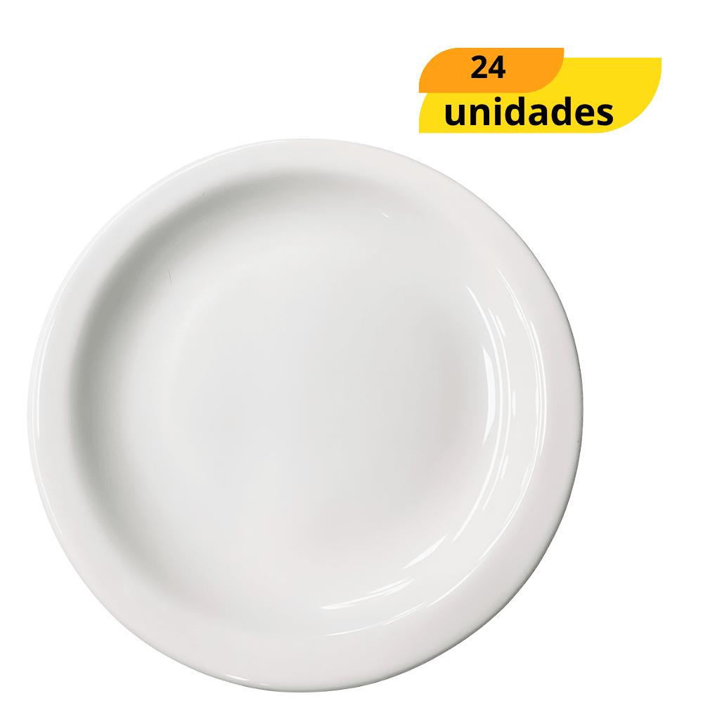 Prato De Sobremesa 19,5Cm Collore Br Brasília - Cx 24 Unidades