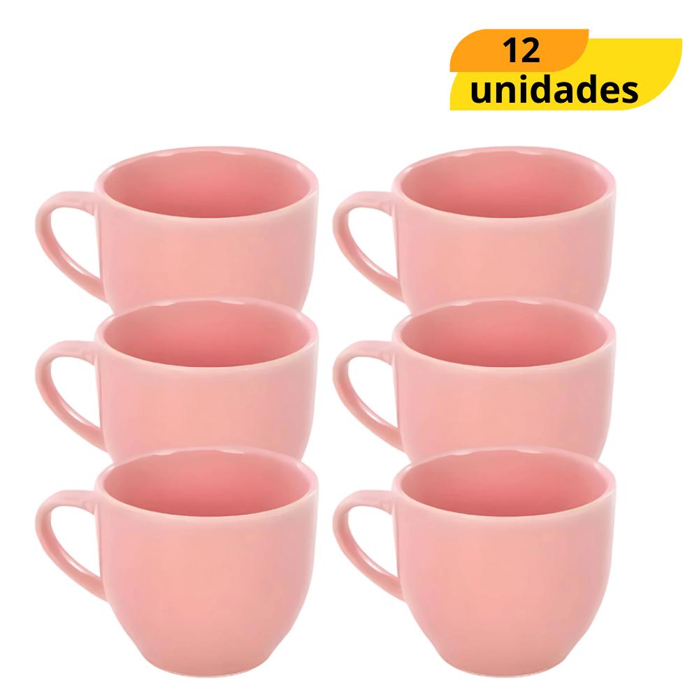 Xícara De Chá Rosa Rr - Cx 12 Unidades