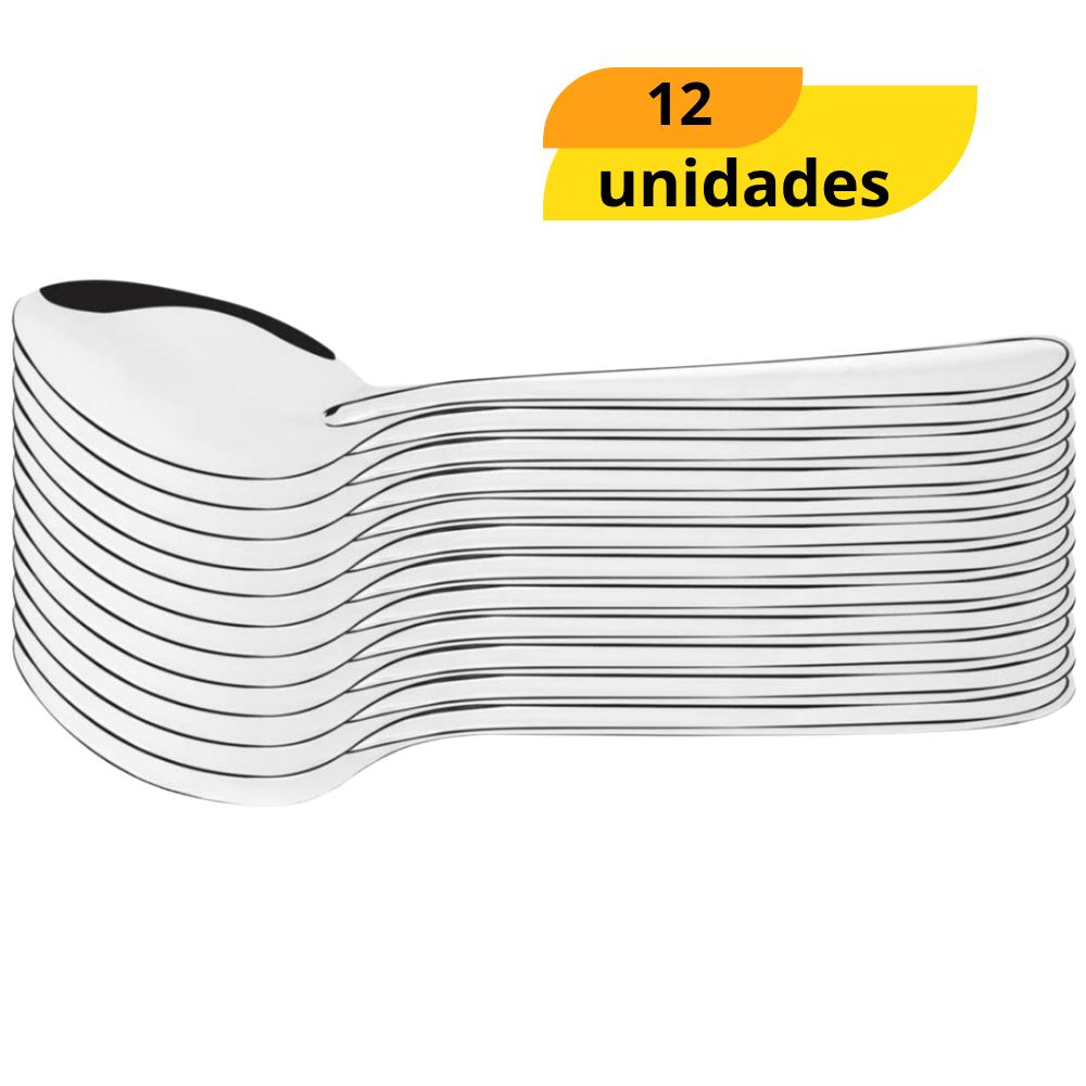 Colher De Sobremesa Recife Inox Chazak - Cx 12 Unidades