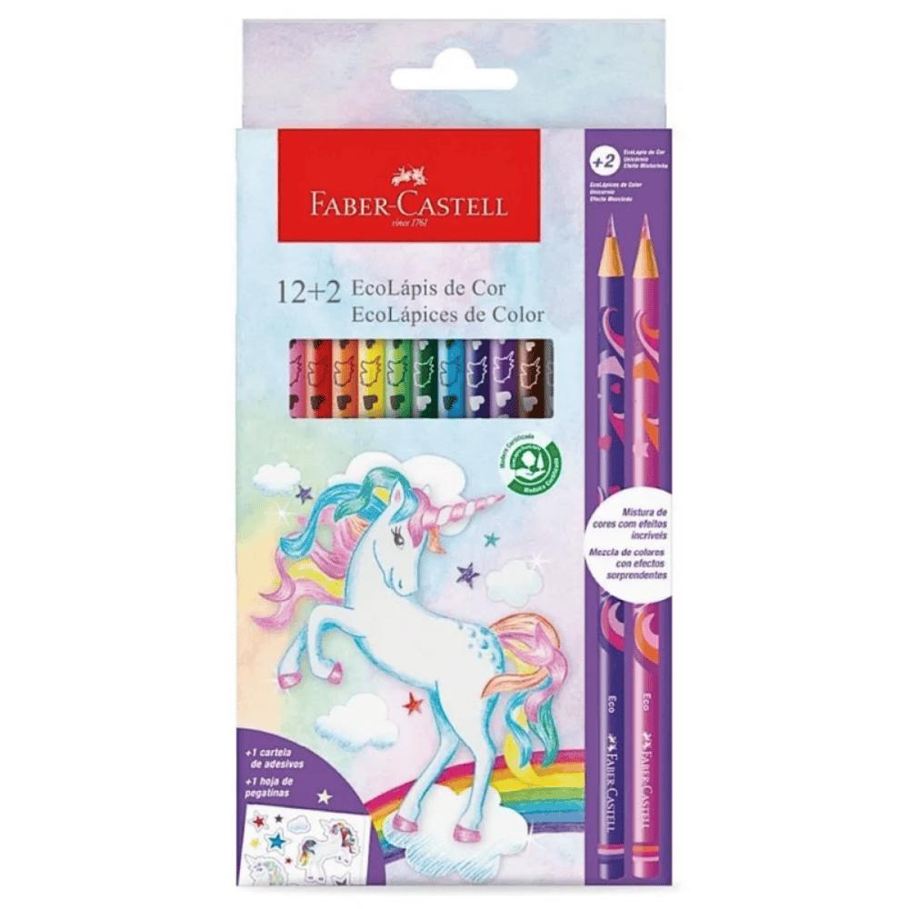 Ecolápis De Cor 12+2 Coleção Unicórnio Faber-Castell