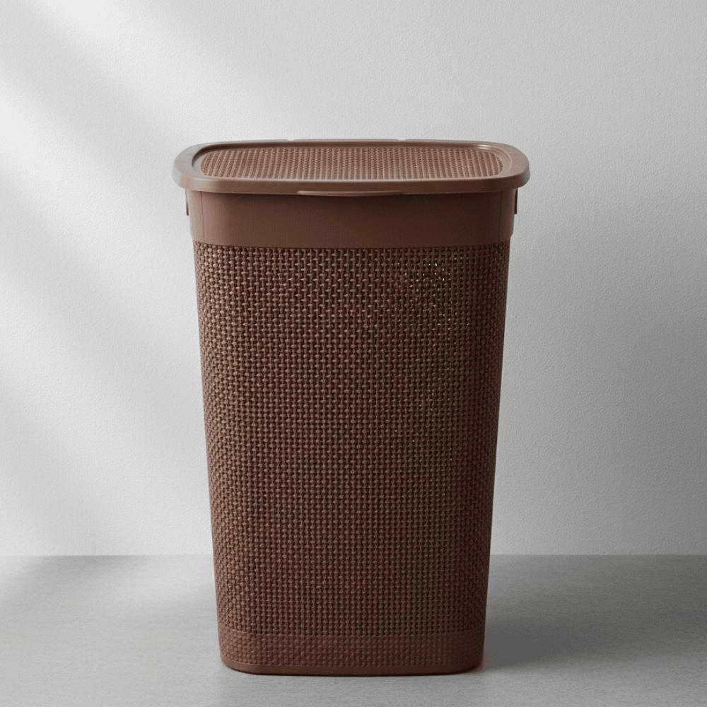 Cesto Naturalle Rattan C/Tampa 40L Tabaco Rischioto