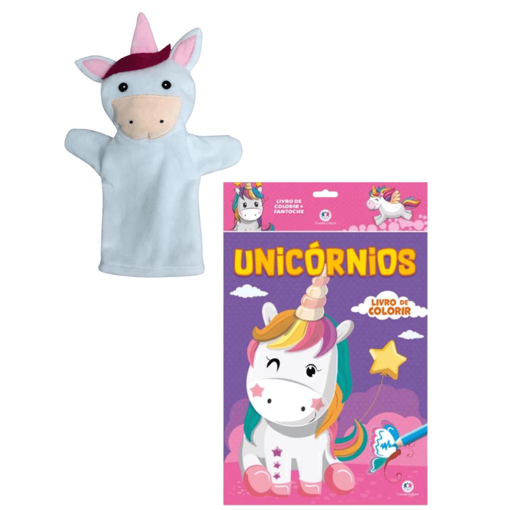 Livro De Colorir + Fantoche Unicórnios Ciranda