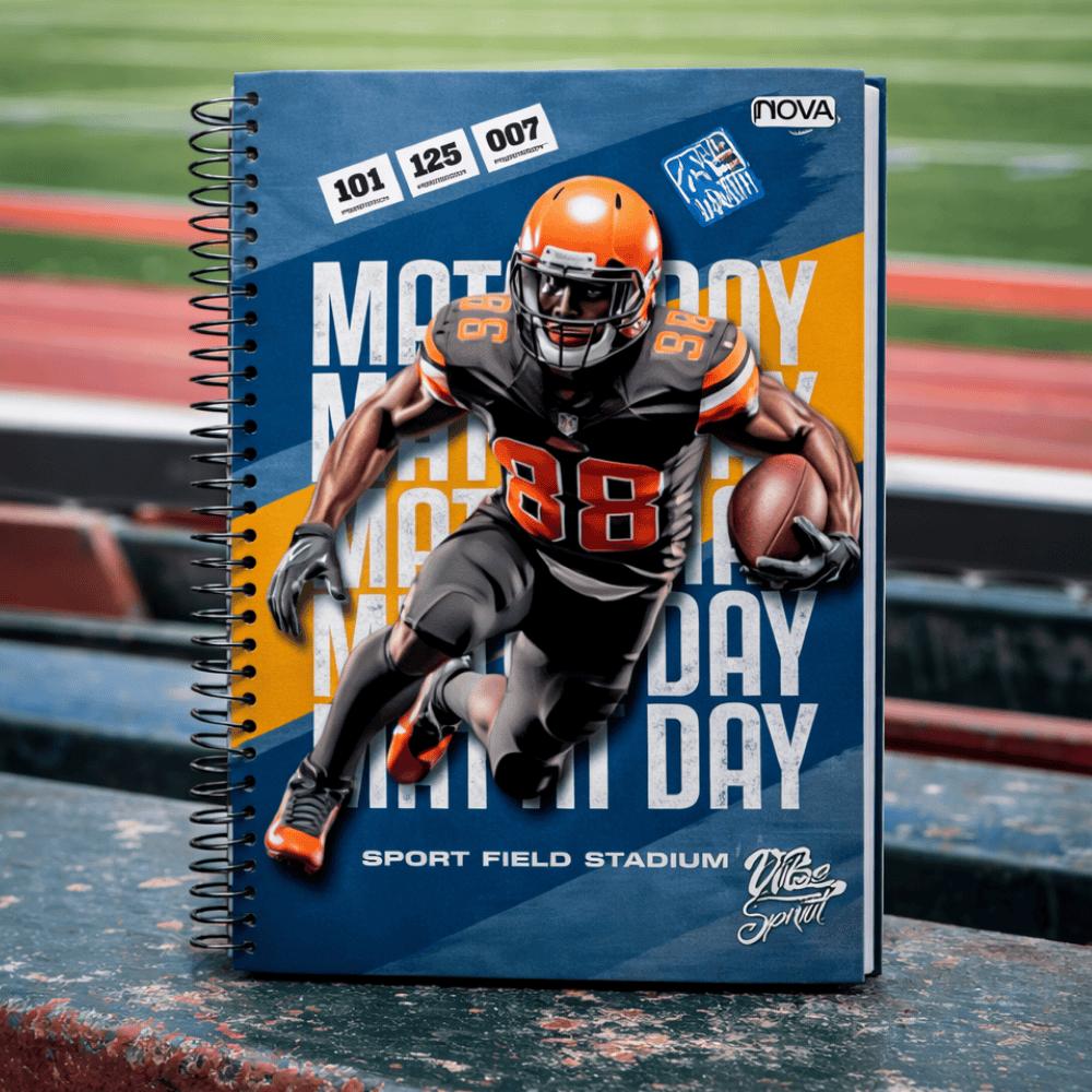 Caderno Univ Espiral C/D 1M 80Fls Vibes Sports Multi