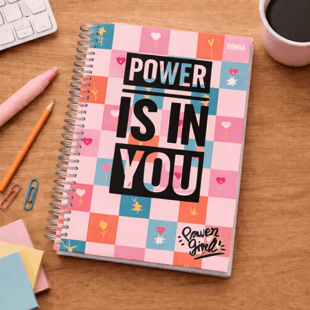 Caderno Universitário Espiral 20 Matérias 320 Folhas Power Girls Multi