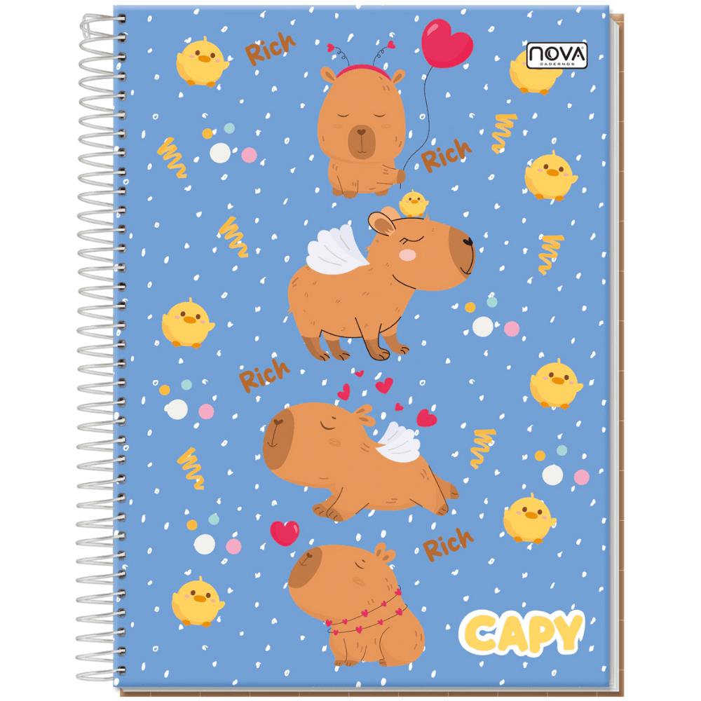 Caderno Universitário Espiral Capa Dura Capy Multi