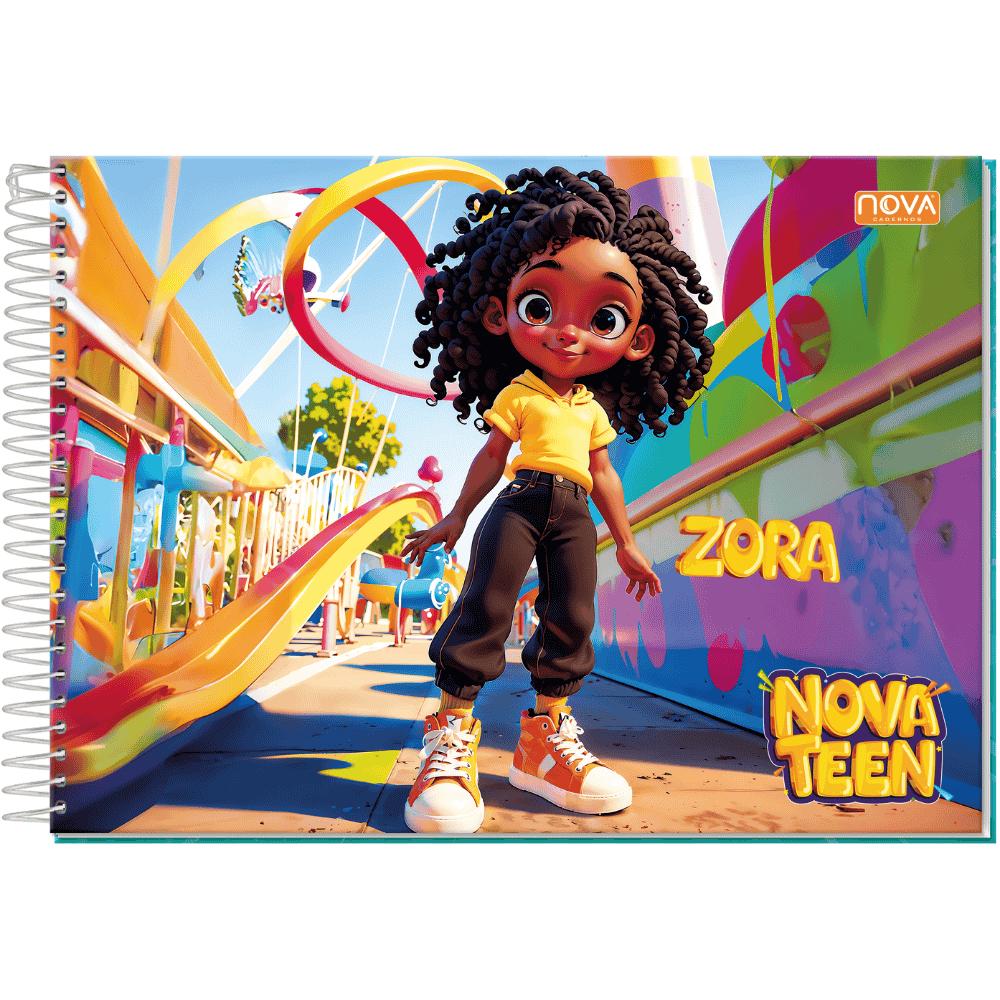 Caderno De Desenho Espiral 60 Folhas Nova Teen Multi