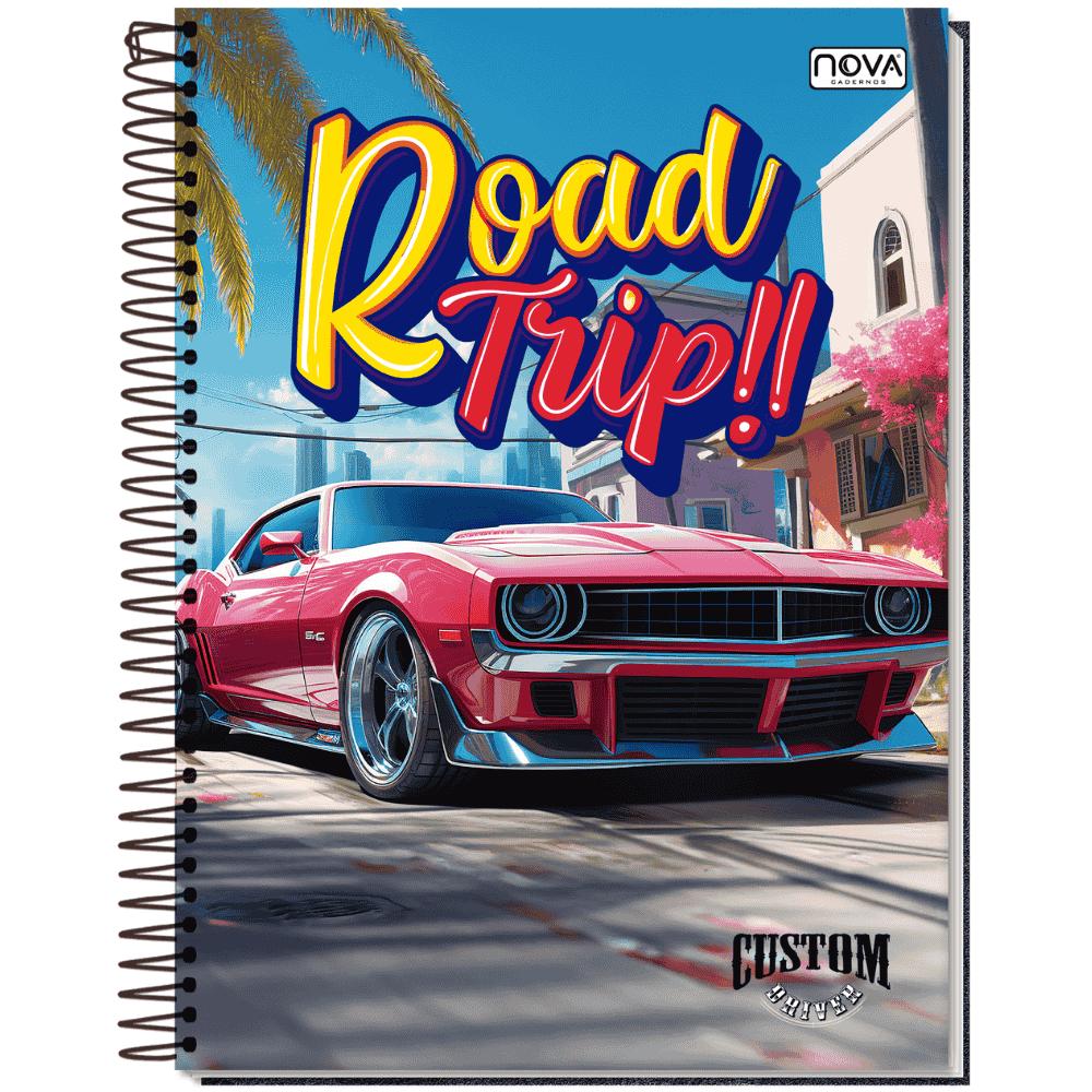 Caderno 1/8 Espiral CD 80 Folhas Custom Drive Multi