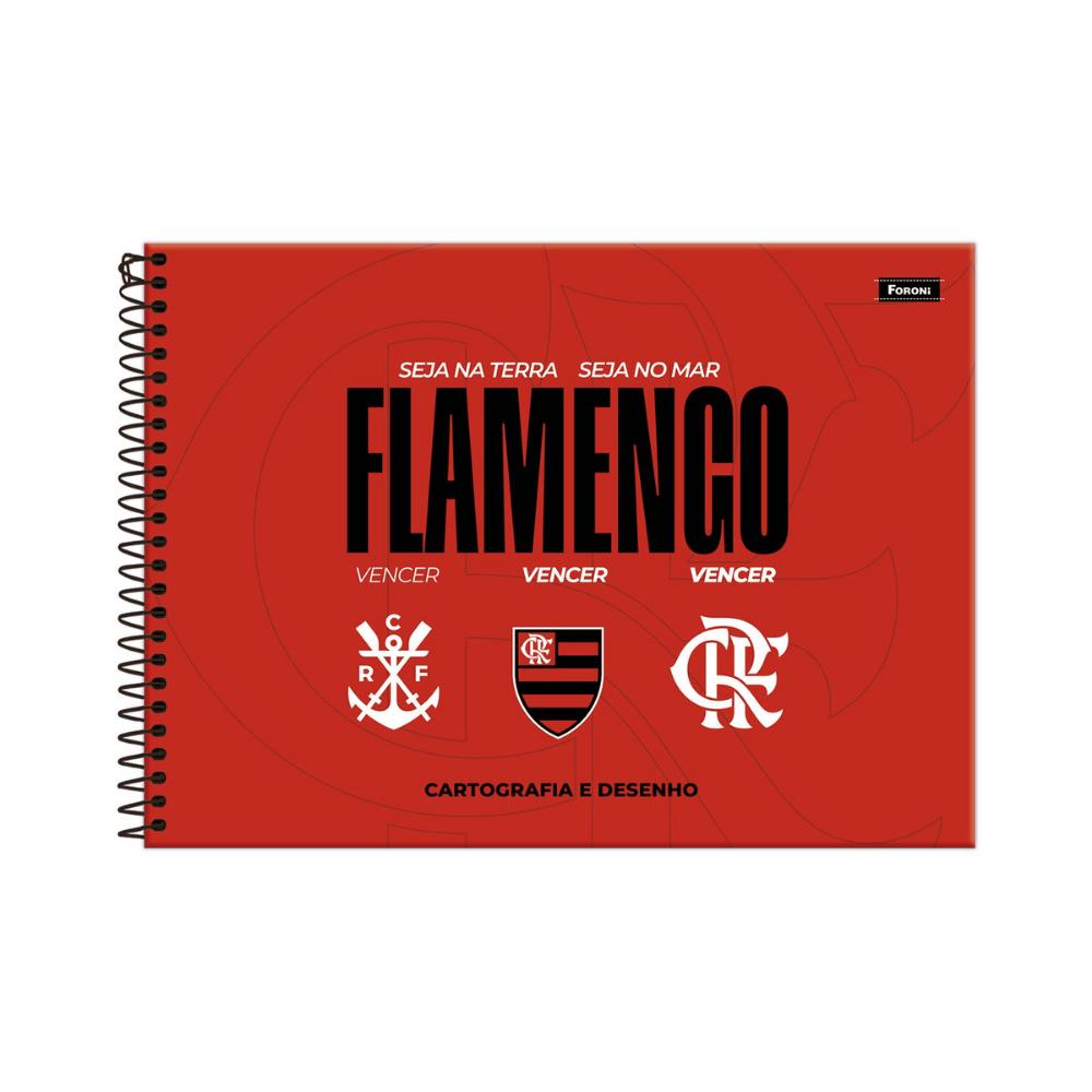 Caderno Cartografia Capa Dura 80 Folhas Mengão Foroni