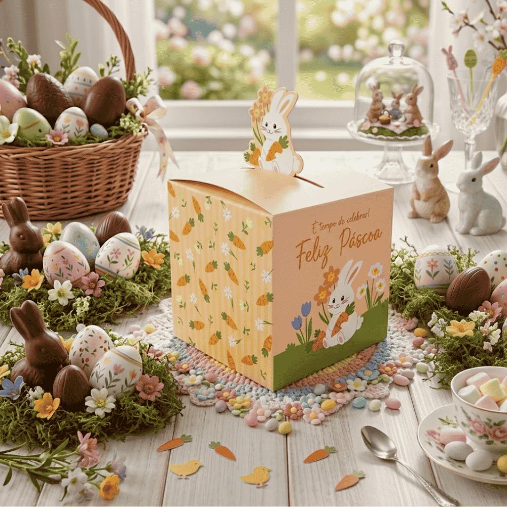 Caixinha De Doces De Páscoa De Papel Multiart