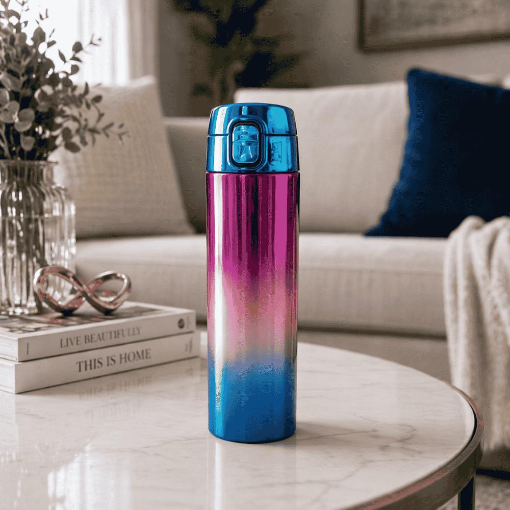 Garrafa Push Degradê 400ml Isotérmica Golden