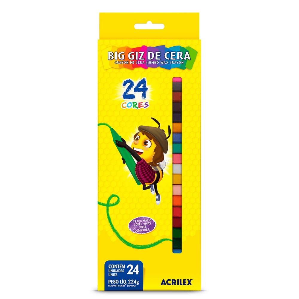 Giz De Cera Big 24 Cores Acrilex