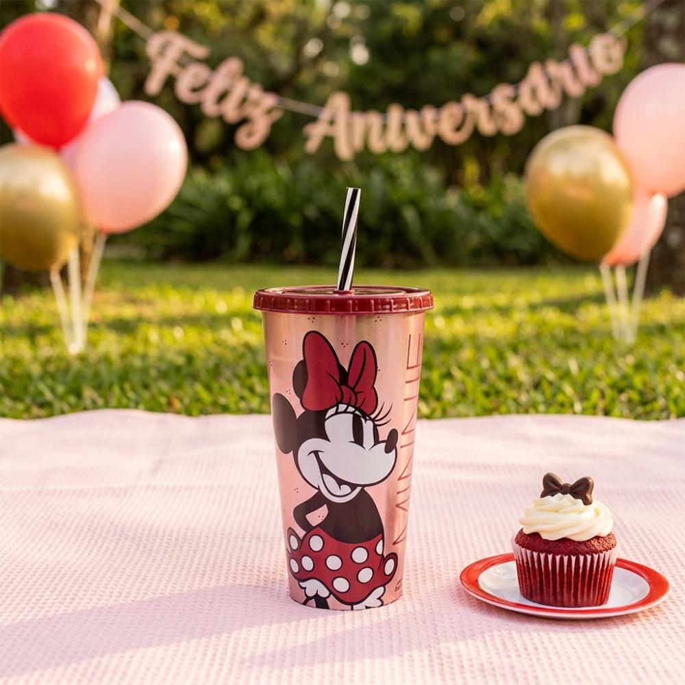 Copo Refri com Pin Minnie 500ml Plasútil