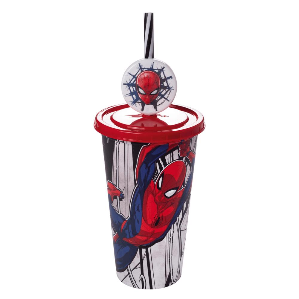 Copo Refri com Pin Homem-Aranha 500ml Plasutil