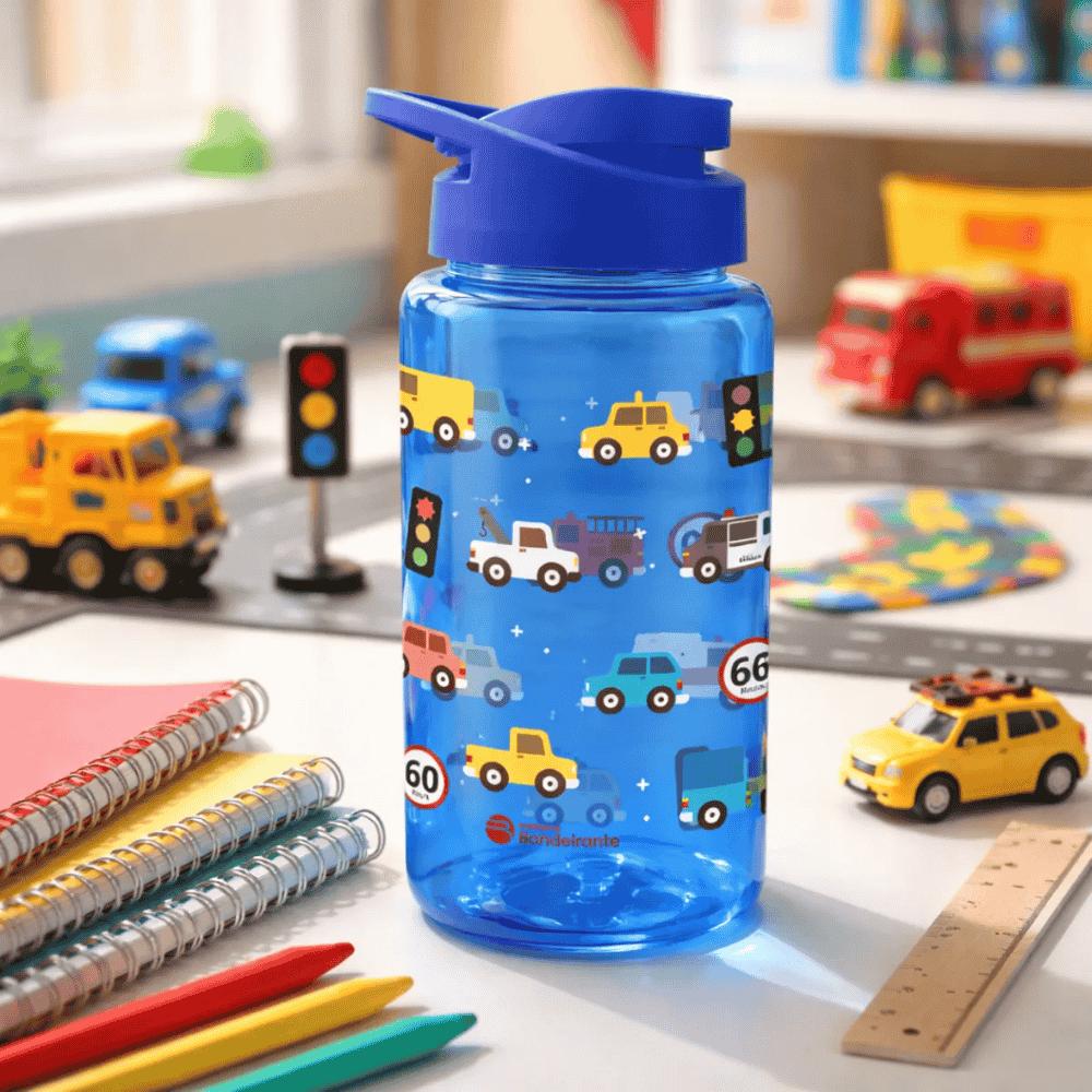 Squeeze Azul 500ml Carrinhos Bandeirantes