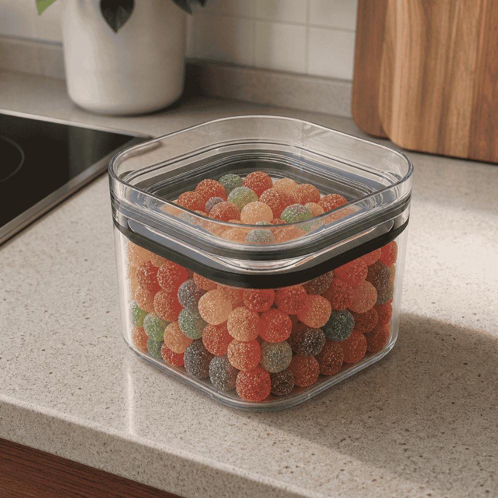 Organizador Hermético 450ml Transparente com Tampa UZ