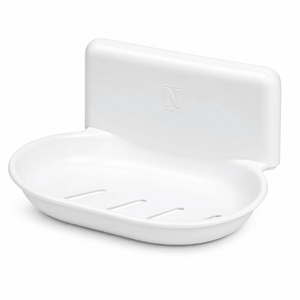 Saboneteira de Parede com Ventosa Branca Nitron