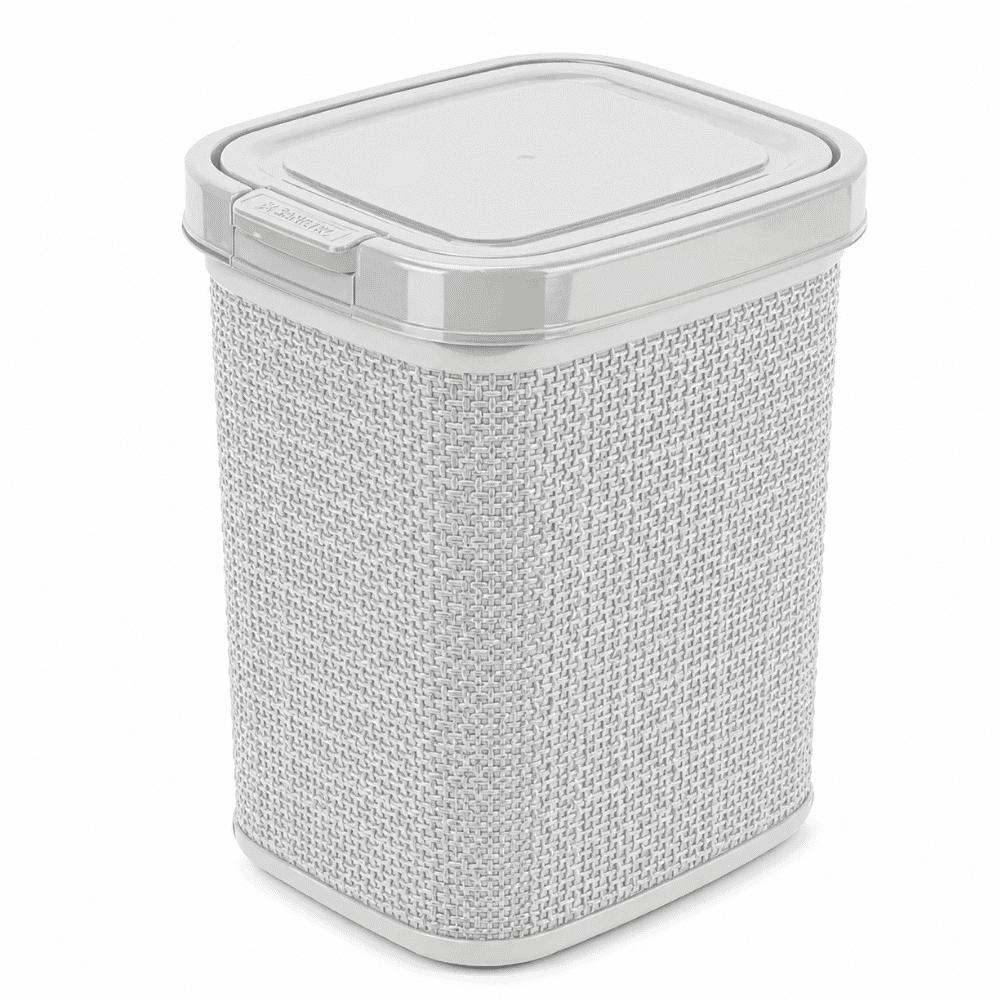 Lixeira Juta com Clique Branca 4,5L Nitron