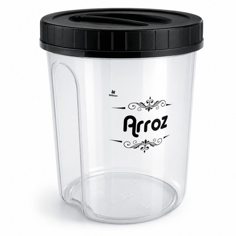 Kit Potes Acoplados com 5 Peças Preto Nitron