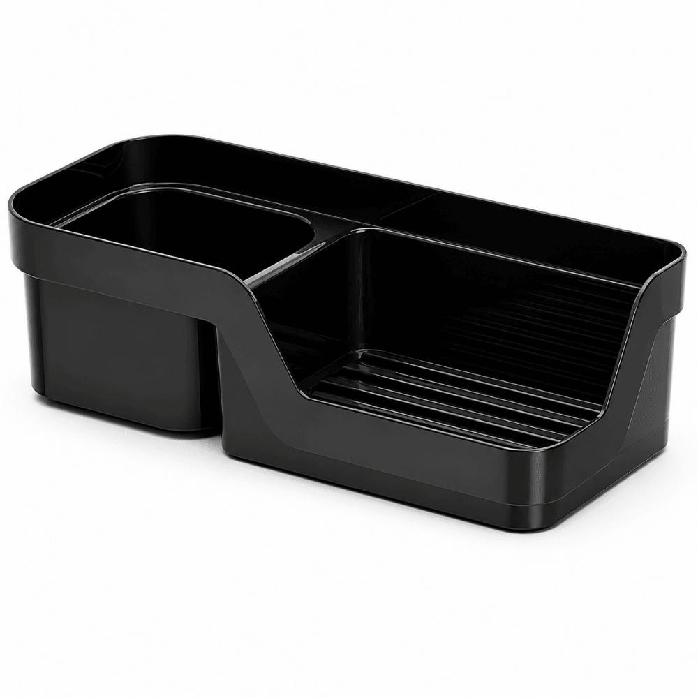 Porta Detergente e Esponja Flat Preto Nitron