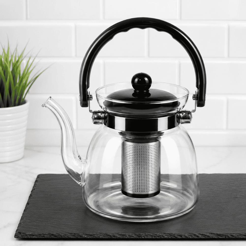 Chaleira de Vidro com Infusor 1800ml Amigold