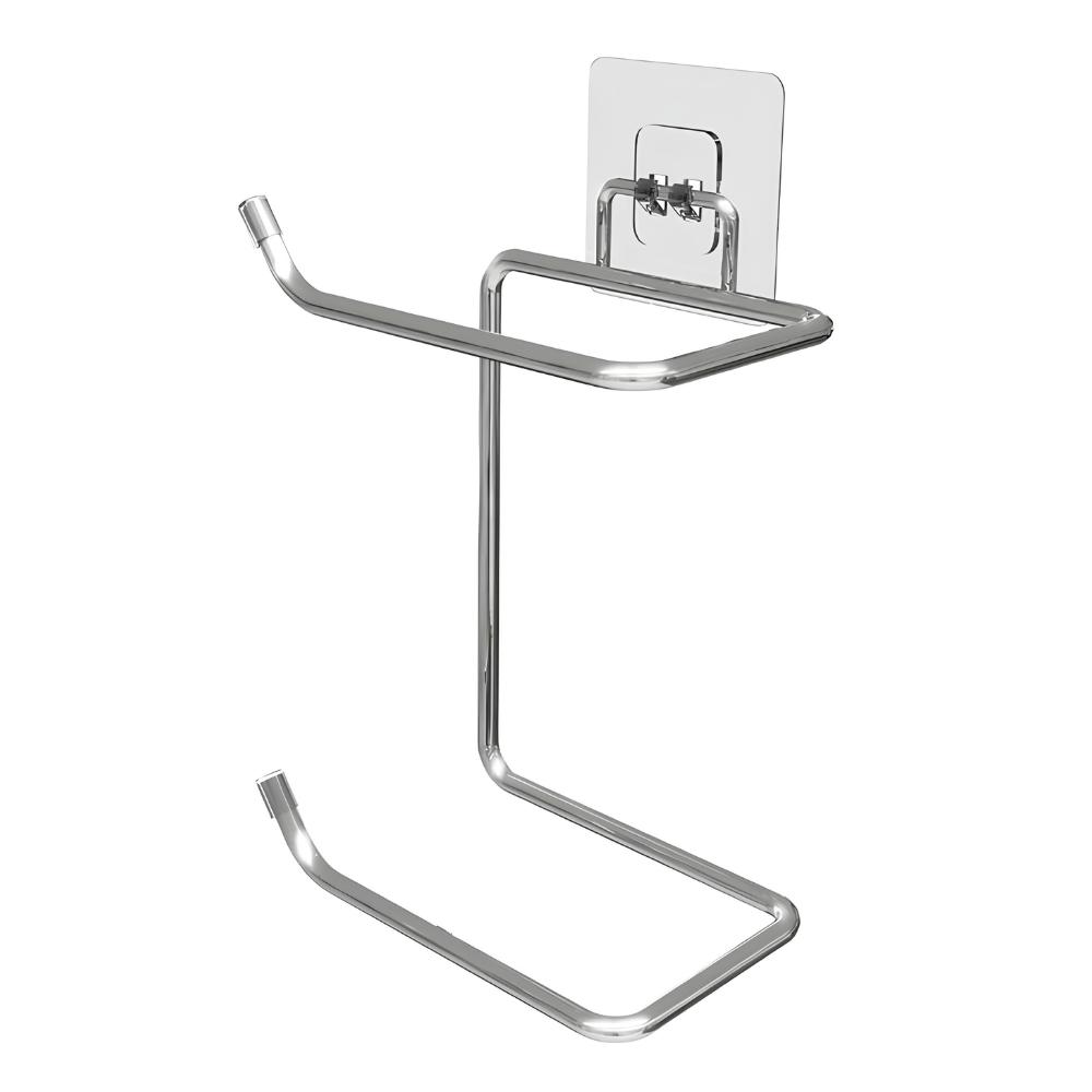 Suporte Duplo para Papel Higiênico com Adesivo Cromado Stolf