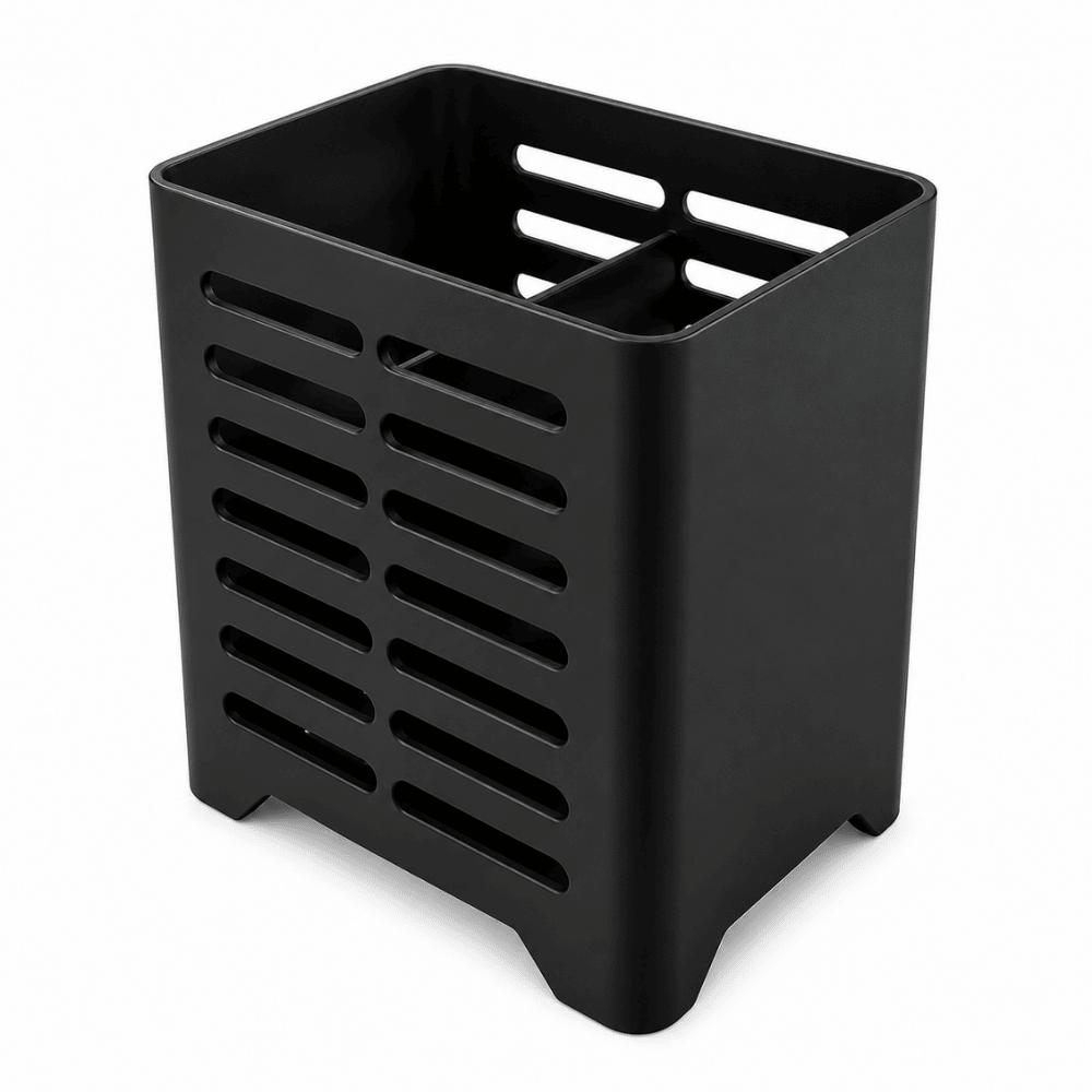 Porta Talher Plástico Smile Preto Stolf