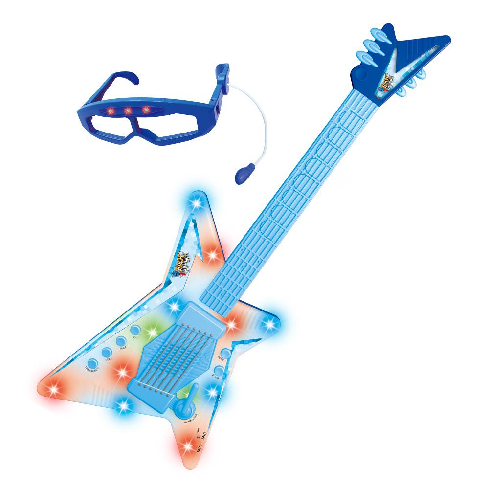 Guitarra com Óculos Rock Show Azul DMBrasil