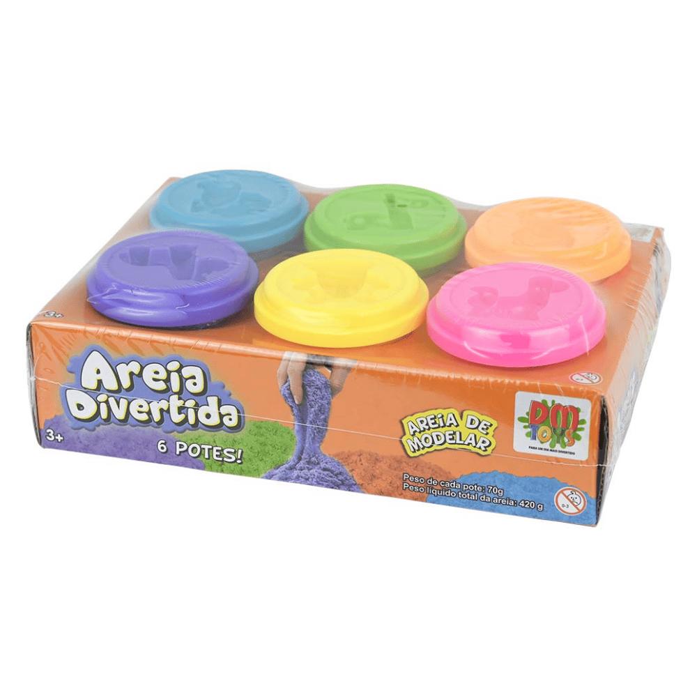 Areia Divertida 6 Potes DMBrasil