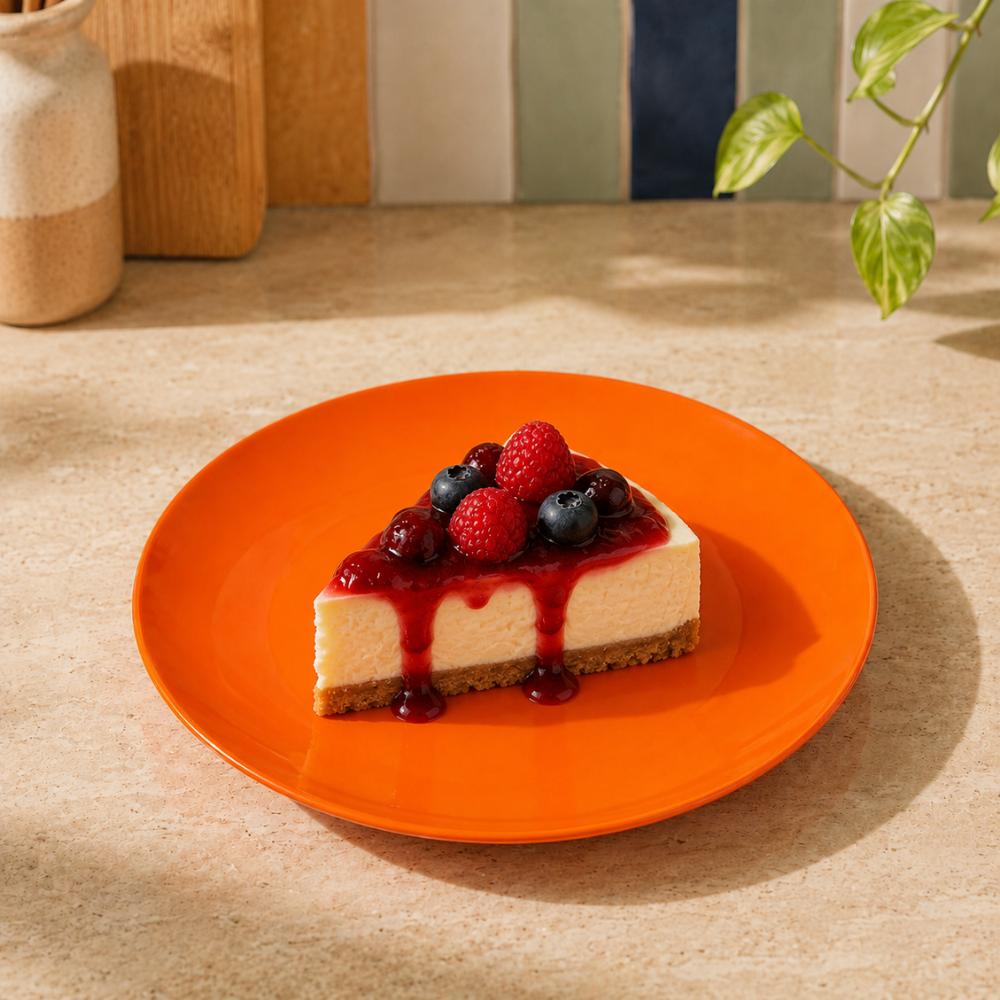 Prato de Sobremesa Mix and Match em Porcelana 20cm Laranja Solar Full Fit
