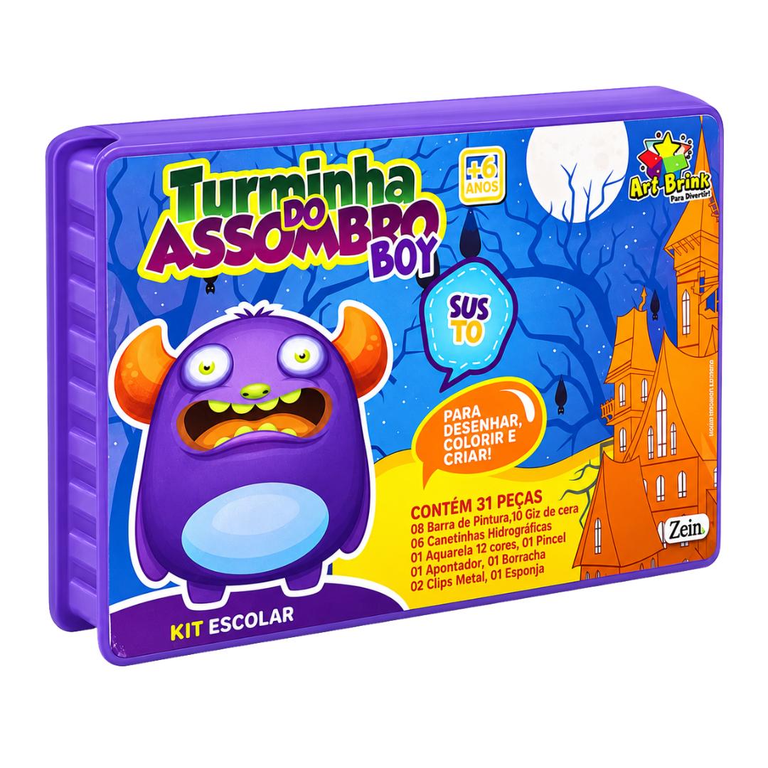 Kit Escolar Maleta com 31 Peças Azul Zein