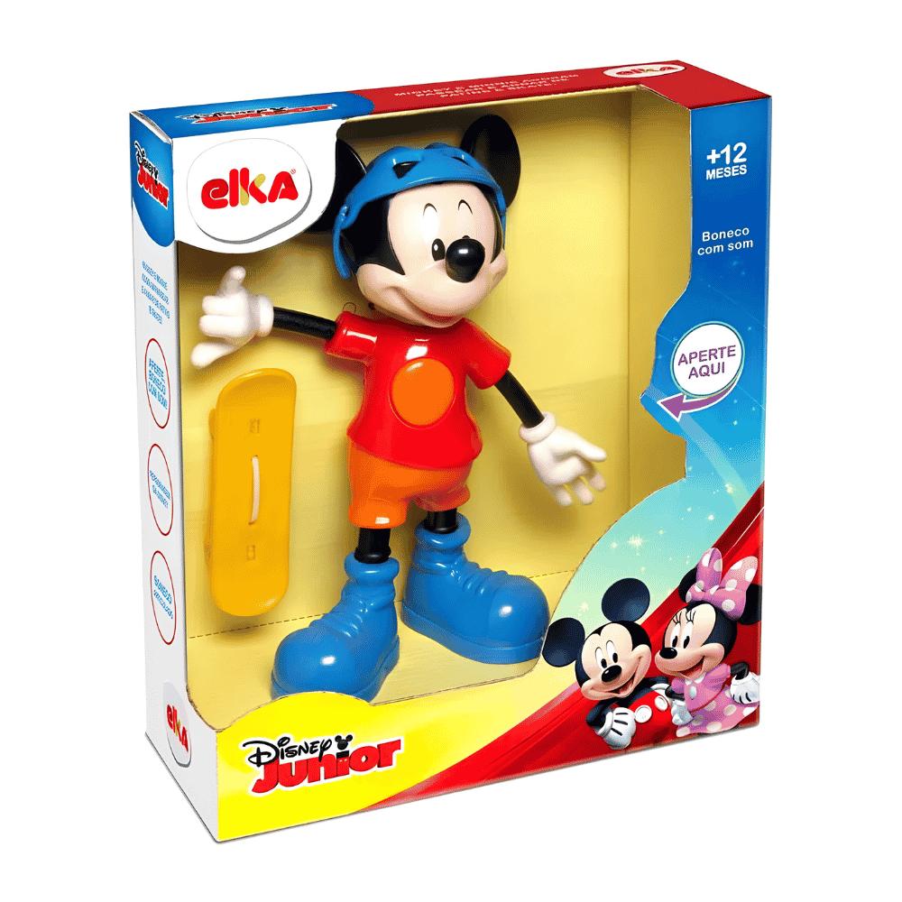 Boneco Mickey Radical com Skate e Som Disney Elka