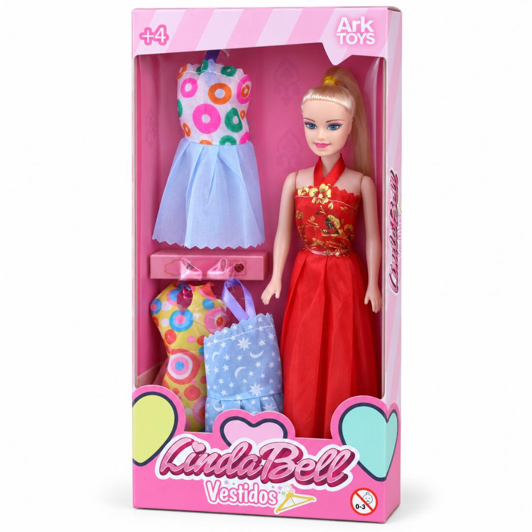 Boneca Lindabell Vestidos Variados ArkToys