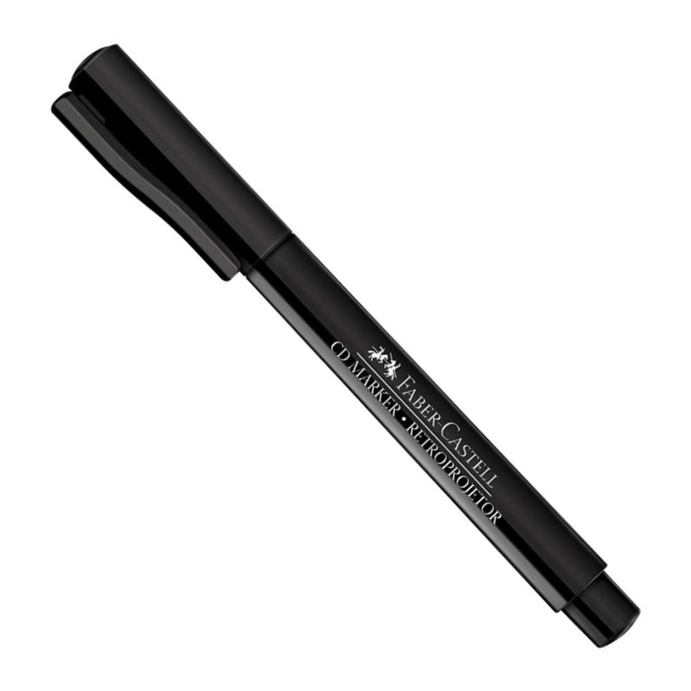 Caneta Para Retroprojetor Preta Faber-Castell