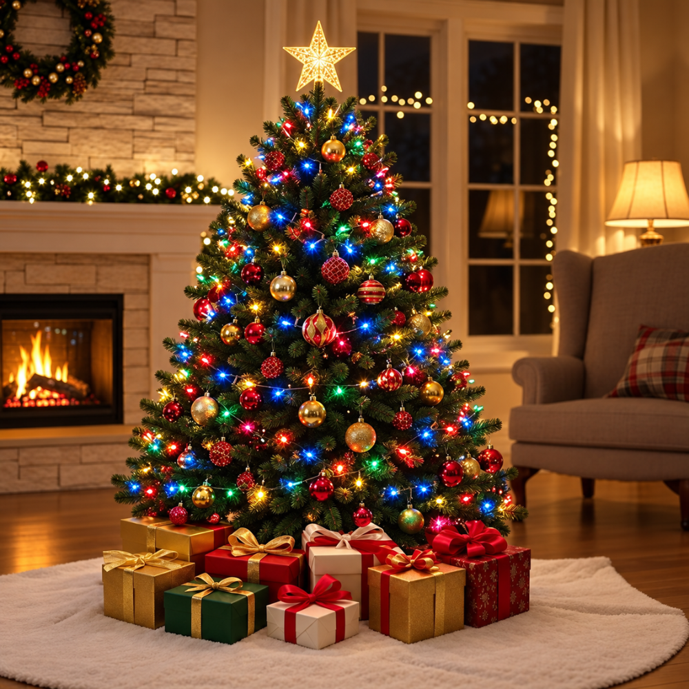 Pisca-Pisca de Natal 100 LEDs Coloridos Fio Transparente 8 m 127V Rio Master