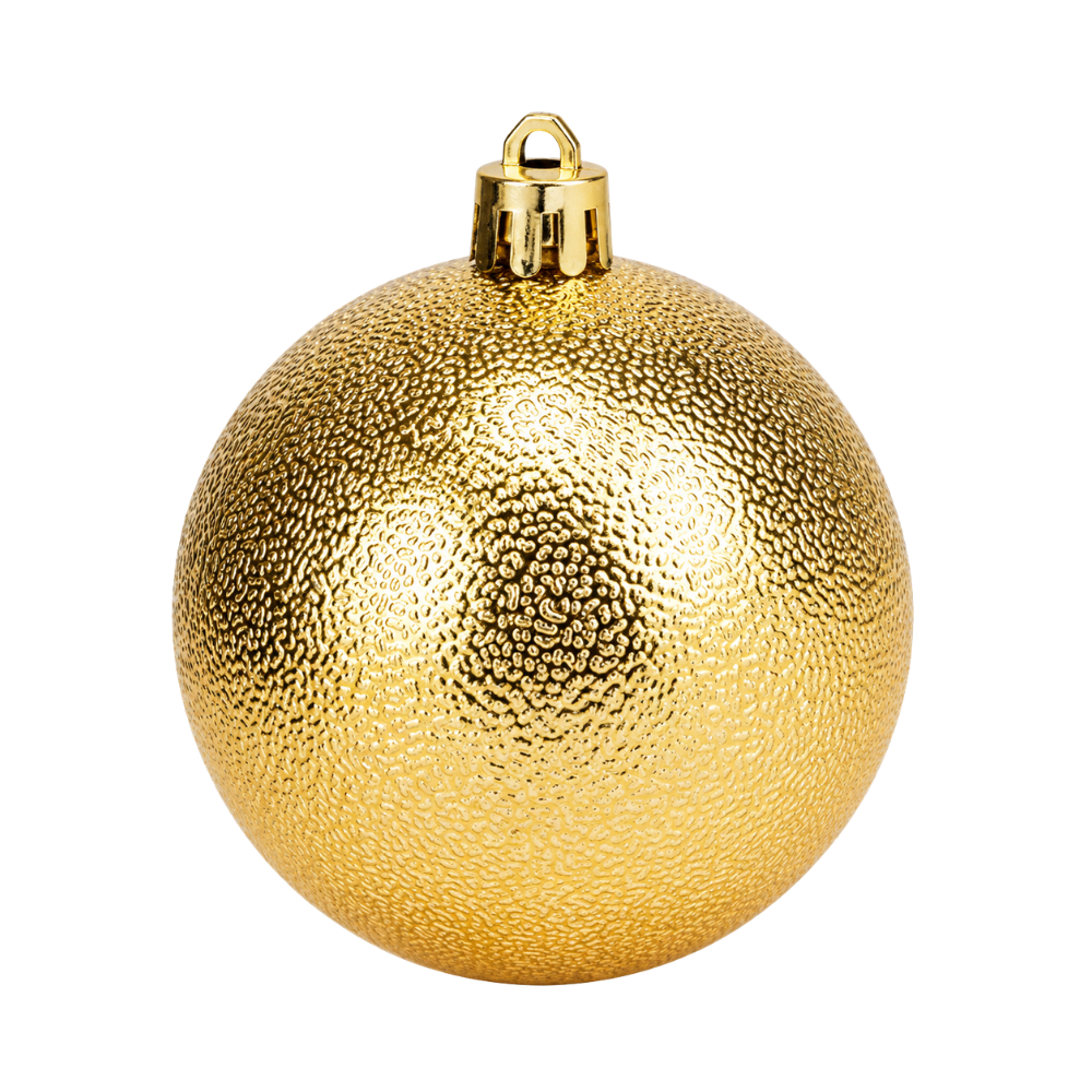 Bola de Natal Mista Dourada 10cm Rio Master