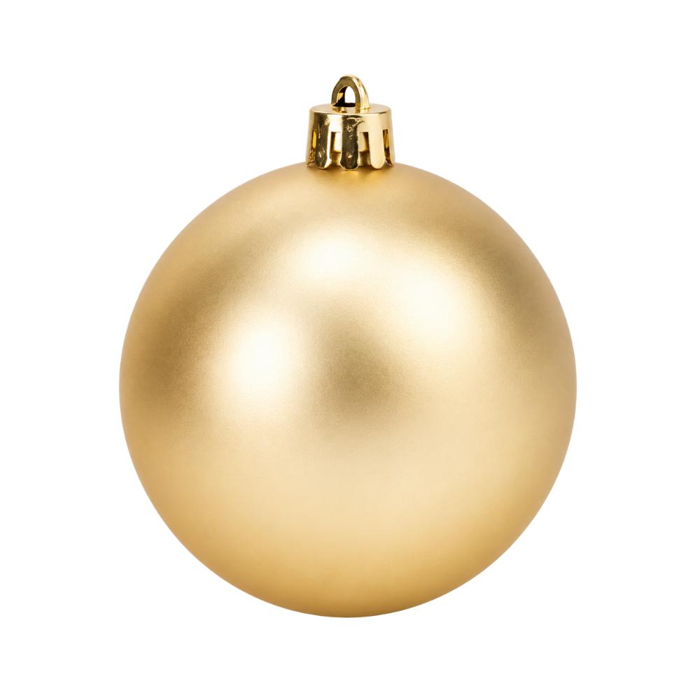 Bola de Natal Mista Dourada 10cm Rio Master
