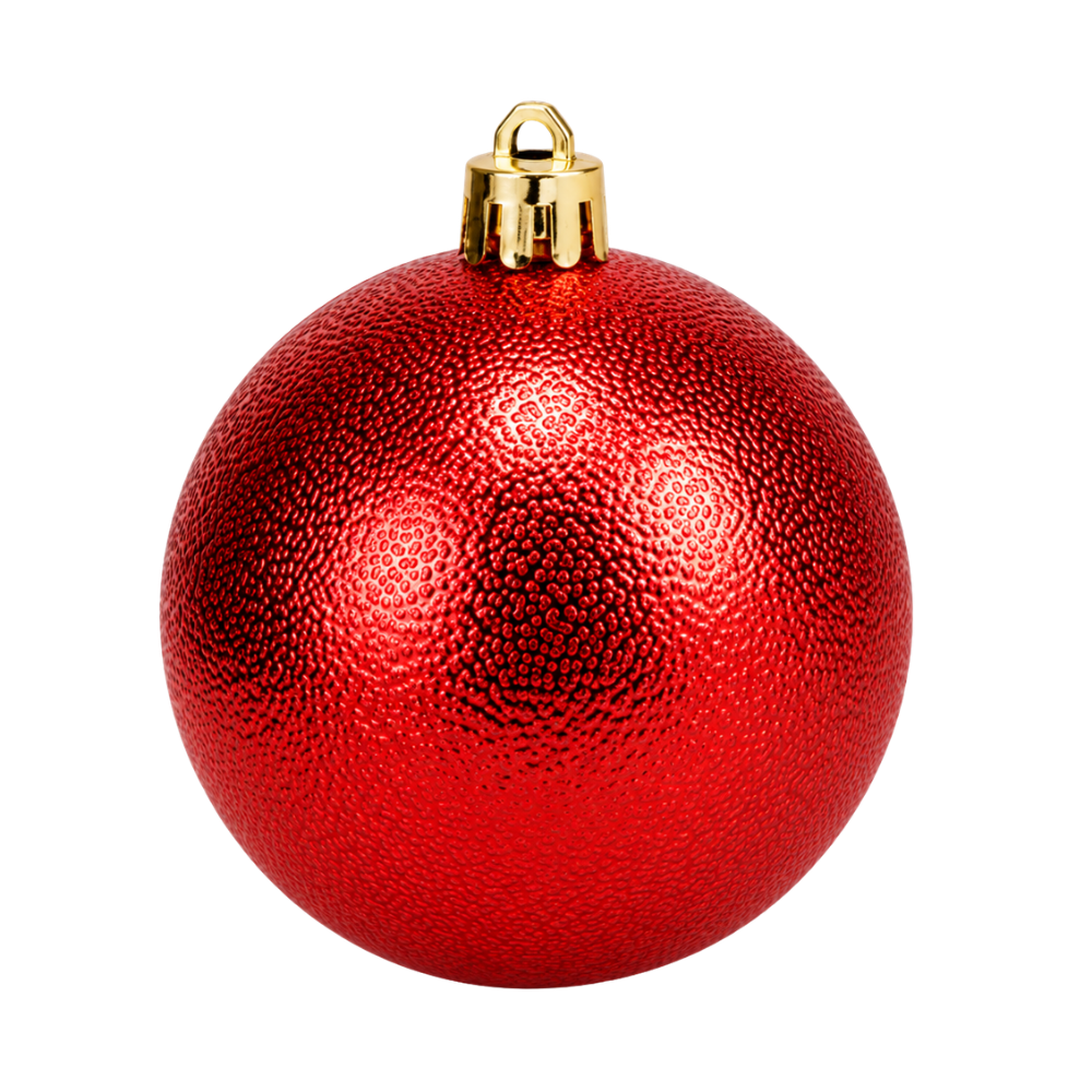 Bola de Natal Mista Vermelha 10cm Rio Master