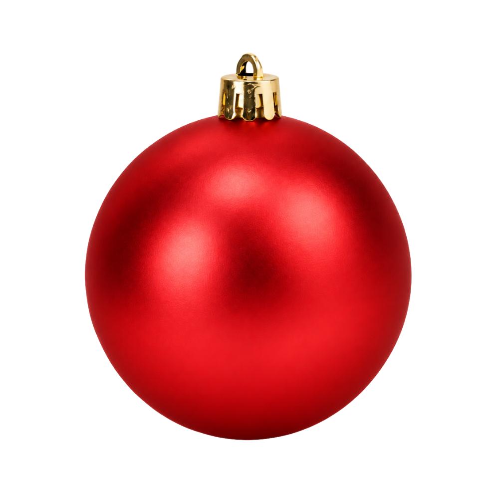 Bola de Natal Mista Vermelha 10cm Rio Master