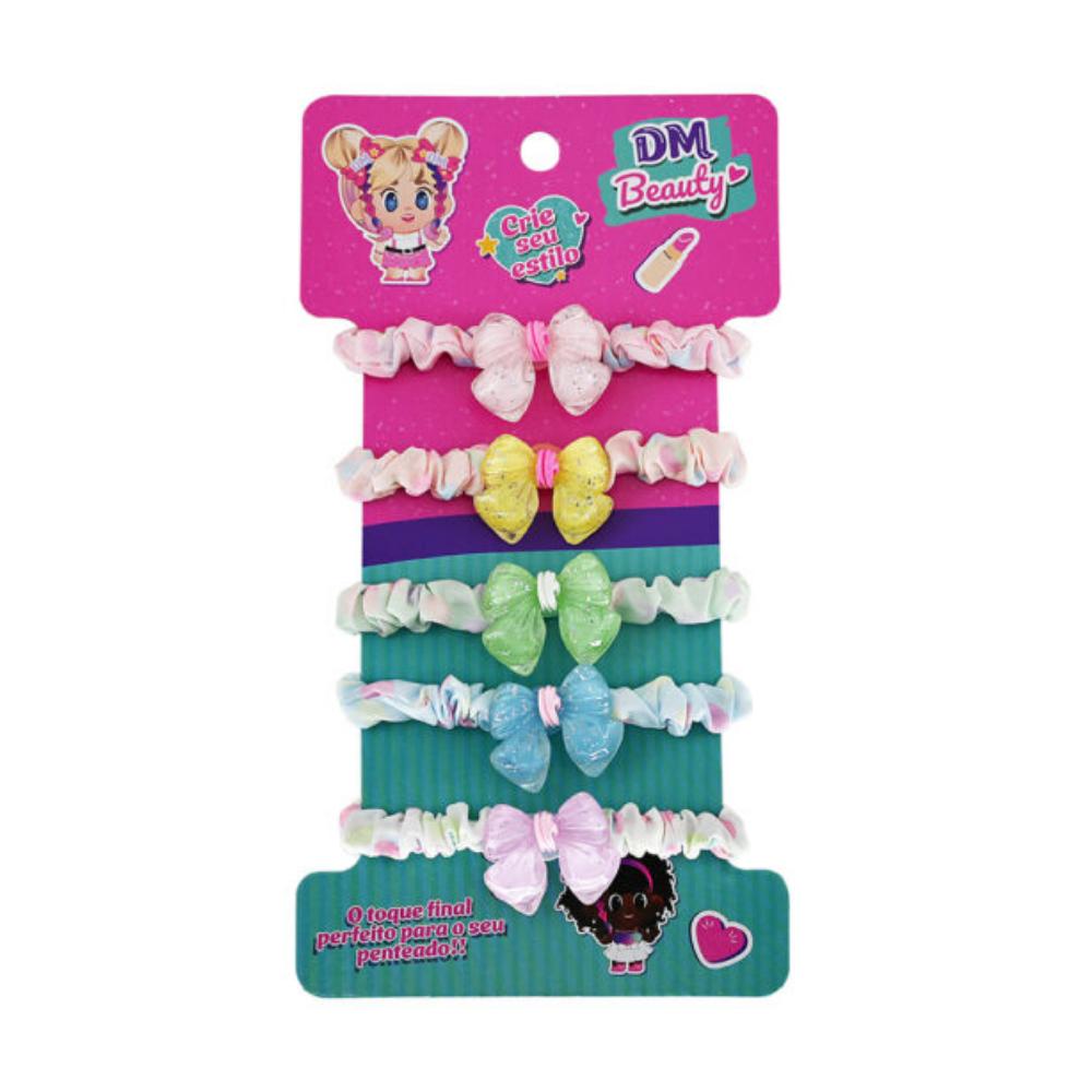 Kit 5 Acessórios de Cabelo Elástico DM Beauty DM Brasil