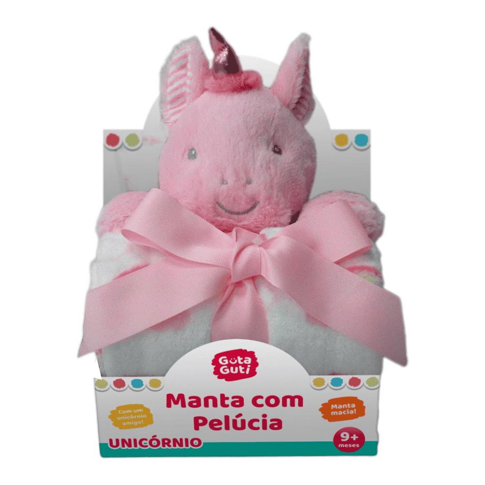 Manta com Pelúcia Unicórnio DM Brasil