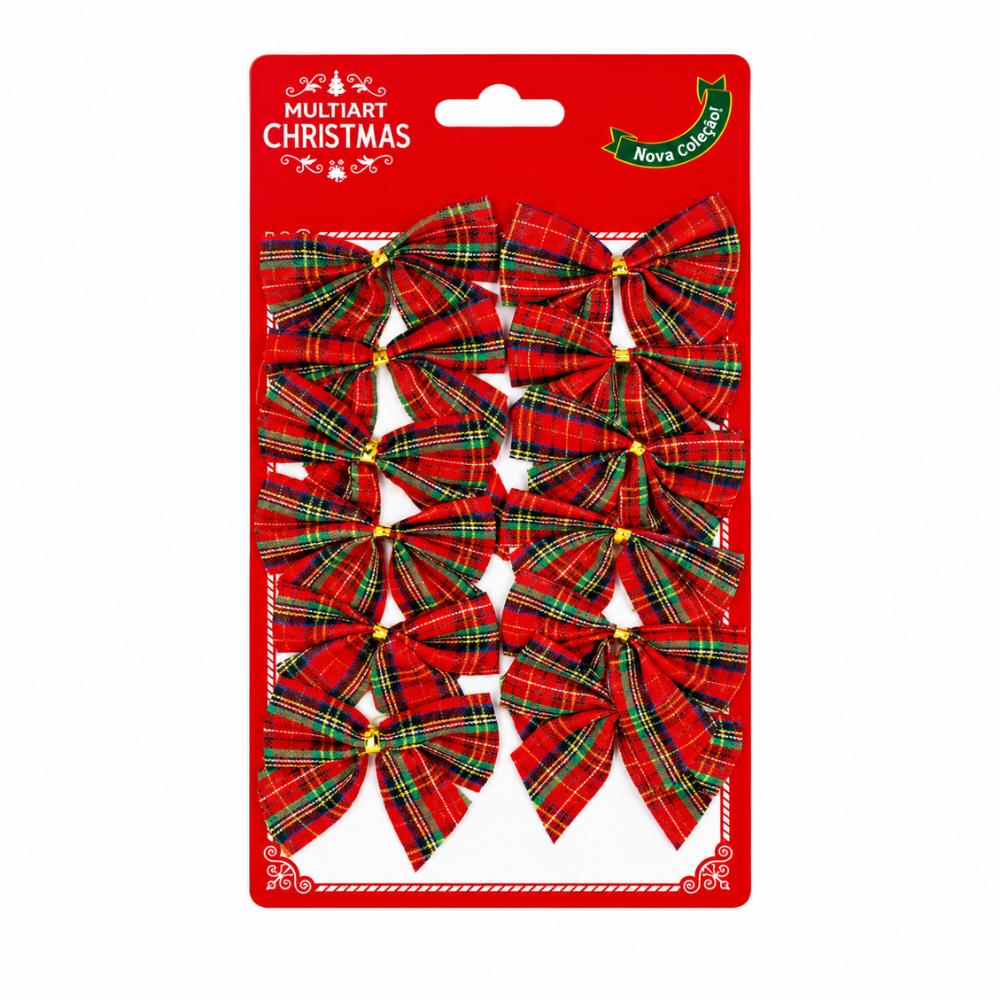 Laço Decorativo de Natal 12 Peças Multiart