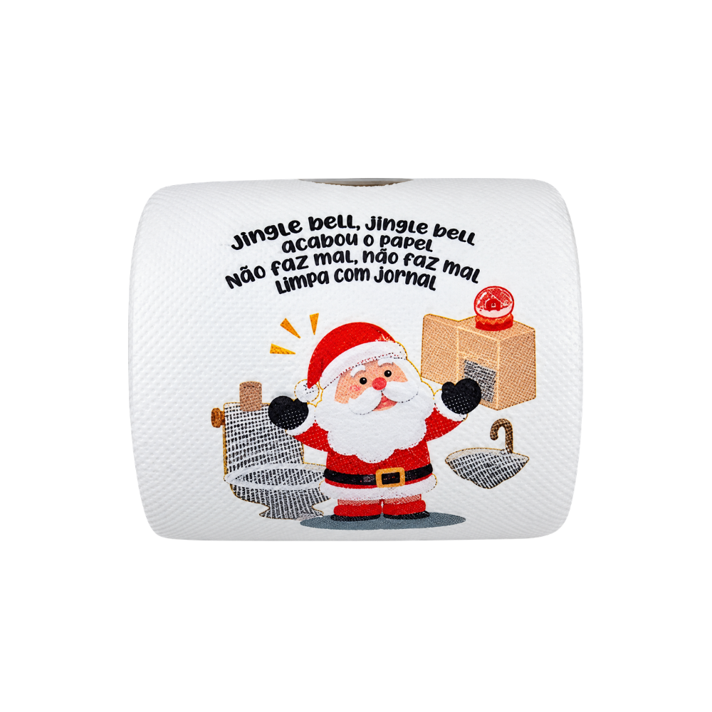 Papel Higiênico Decorado de Natal 20 Metros Multiart