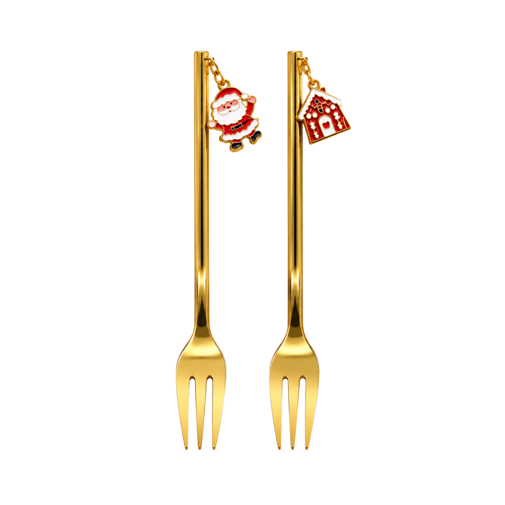 Conjunto com 2 Garfos para Petiscos Inox Multiart