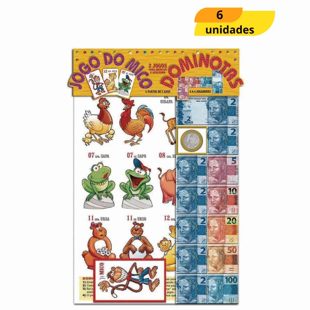 Jogo do Mico + Dominotas PMBI - Cx 6 Unidades