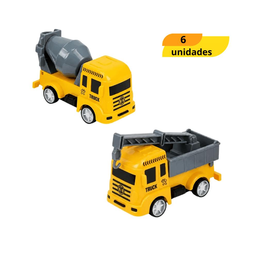 Mini Carro Construção Duplo Fricção Ark Toys - Cx 6 Unidades