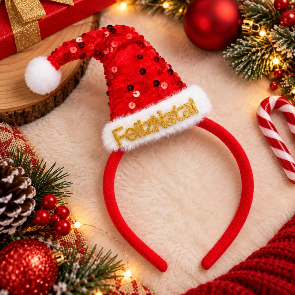 Arco Natalino com Gorro de Papai Noel 29x12cm Rio Master