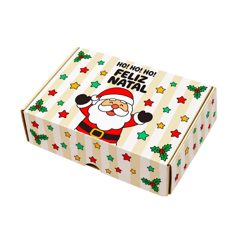 Caixa para Presente de Natal em Papel 12x8x4cm Multiart