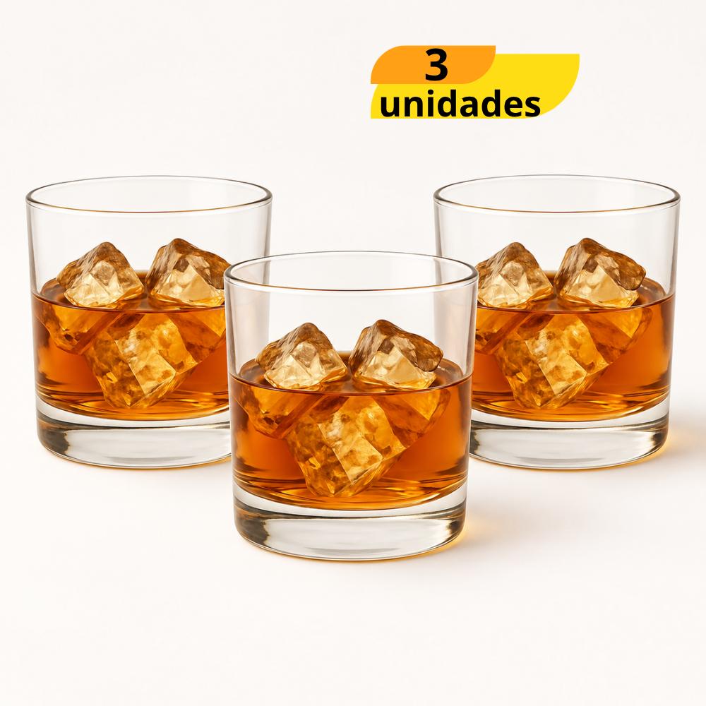 Copo Bar Rocks Whisky 265Ml - Cx 3 Unidades